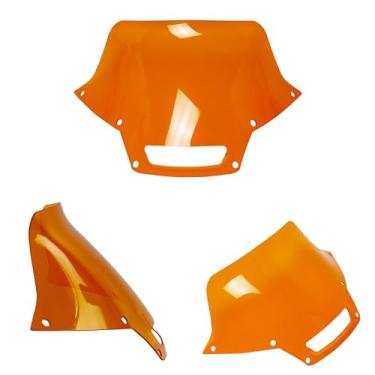 Imagem de POWER JAMES Carenagem Externa Laranja 7,0" Com Spoiler Para Para-Brisa, Compatível Harley Davidson 2022-24 Low Rider St Ei Diabo Fxrst Fxlrst (Laranja Pmma)