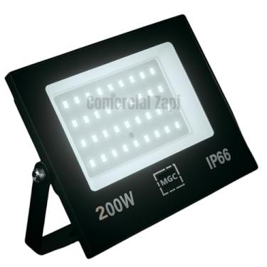 Imagem de Refletor LED 200W Holofote Bivolt Branco Frio IP66 SMD à Prova D'Água, Luz Alta Potência para Fachadas, Jardins, Piscinas, Eventos, Iluminação Moderna, Eficiente e Econômica - Linha Premium