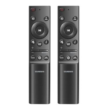 Imagem de 【Pacote com 2】 para controle remoto da barra de som Samsung, controle remoto de barra de som de substituição para sistema de som Samsung Soundbar Home Theater Surround