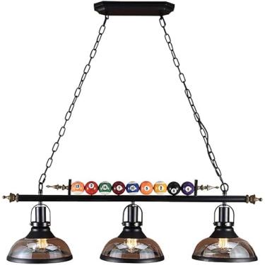 Imagem de Lustre Retrô De Decoração De Bilhar Led Lâmpada Pendente Multi-flame Decoração Bar Loft Restaurante Lâmpada De Escada Criativo Bola Pêndulo Lustre E27 Quente 3000k