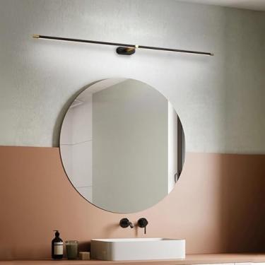 Imagem de Iluminação de parede espelho de banheiro luzes frontais tira longa lâmpada de parede LED moderna alumínio acrílico arandela luzes de imagem escadas quarto sala de estar decoração de fundo (luz branca