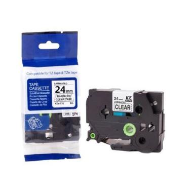 Imagem de Fita Compatível Brother Tze-151 Incolor Letra Preta 24mm - Genérica Br