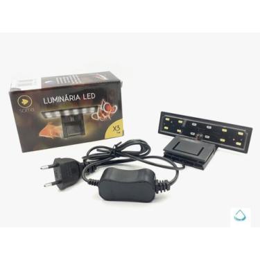 Imagem de Luminária Soma x3 Preto Com Led Cor Branco Vermelh P/ Aquario, 220V