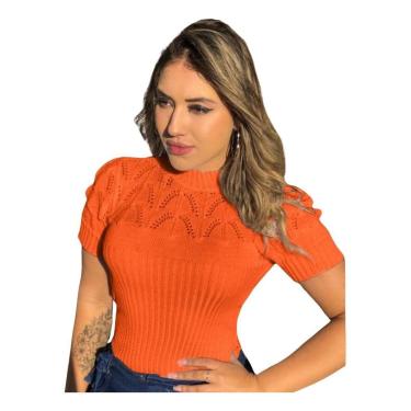Imagem de Blusa Tricot Manga Curta Gola Alta-Feminino
