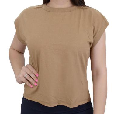 Imagem de Camiseta Feminina LZT Cropped Marrom Baunilha - 2373-Feminino
