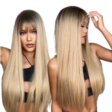 Imagem de Peruca Com Franja Wig Normal Lisa Orgânica Premium 70cm - bbless, tt4