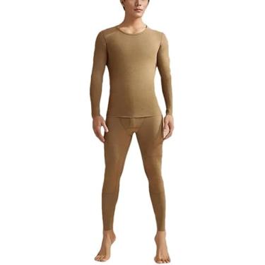 Imagem de Conjunto De Roupa Interior Térmica Feminina Cashmere Silk Inverno Feminino Engrossado Sem Costura Alta Elasticidade Em Torno Do Pescoço Roupa Interior Térmica, Women E, M