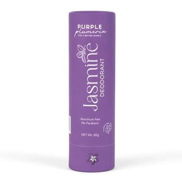 Imagem de Desodorante 100% certificado sem plástico, sem alumínio e fórmula sem parabenos para frescor o dia todo com ingredientes naturais (jasmim)