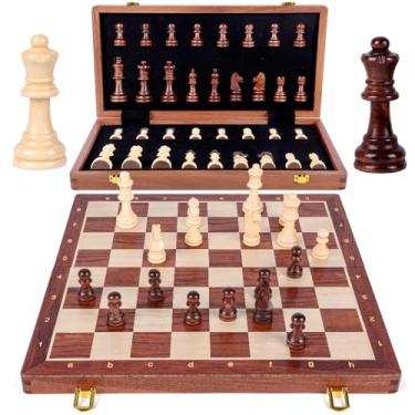 Imagem de Wulnar Tabuleiro de Xadrez Profissional, Jogo de Xadrez para 6 Jogadores, Madeira, Estratégia, Idade 8+ anos