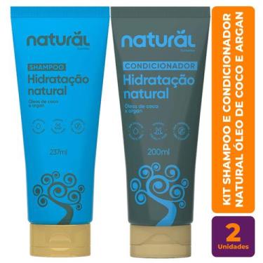 Imagem de Kit c/ Shampoo e Condicionador Natural Oleo de Coco e Argan - Orgânico