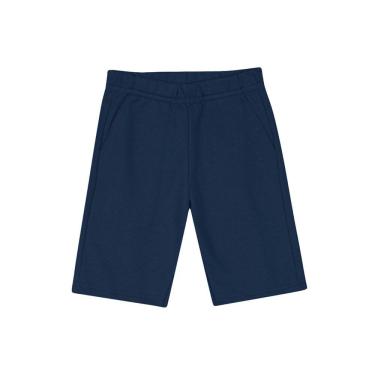 Imagem de Bermuda Básica Infantil Menino Em Moletinho Azul Brandili