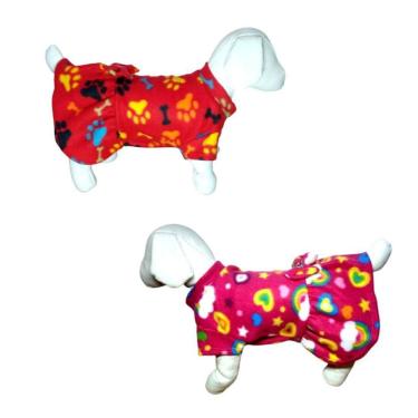 Imagem de Vestido Inverno Cachorro Kit 2 Soft - Tamanho M