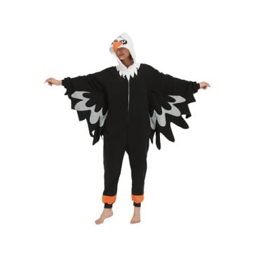 Imagem de HvnTjvn Macacão de animal adulto peça única cosplay fantasia pijama para mulheres e homens, Águia, M