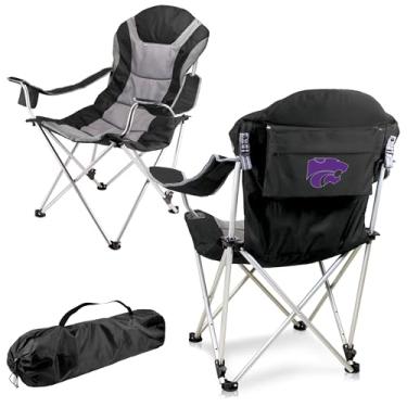 Imagem de NCAA Kansas State Wildcats Cadeira reclinável para acampamento - Cadeira de praia para adultos - Cadeira esportiva com bolsa de transporte
