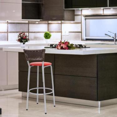 Imagem de Banqueta Bancos Cadeiras Alto Para Cozinha Gourmet Varanda Balcão Ilha