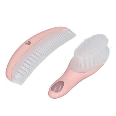Imagem de Escova de Cabelo do bebê, Escova de bebê e Conjunto de Pente Portátil Purificador do Couro Cabeludo do bebê Bonito Macio Conjunto de Escova de Cabelo do bebê para Infantil
