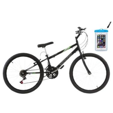 Imagem de Kit Bicicleta Ultra Bikes Aro 24 Rebaixada 18 Marchas com Capa Imperme