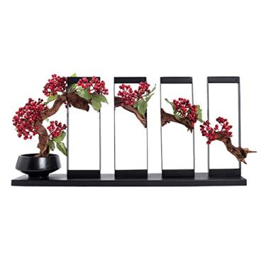 Imagem de Plantas artificiais criativas bonsai árvore nova simulação chinesa flor arte ornamento bem-vindo pinheiro bonsai decoração zen desktop bonsai artificial