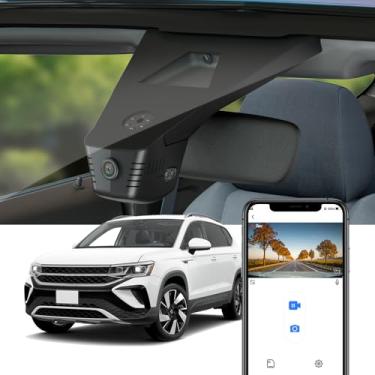 Imagem de Fitcamx Câmera veicular 4K adequada para Volkswagen Taos 2022-2025 S SE Black SEL (HD2-6108), visual OEM integrado, vídeo UHD 2160P, conexão e aplicativo WiFi, gravação em loop, sensor de