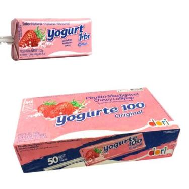 Imagem de Kit 20 Pirulitos de Yogurte 100 original Mastigavel Dori 11g - Genéric