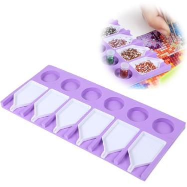 Imagem de Bandeja de diamante, 6 compartimentos, ferramenta de pintura, artesanato, bandeja de diamante, kits de ferramentas de plástico, organizador de armazenamento de arte, kit de acessórios de desenho para