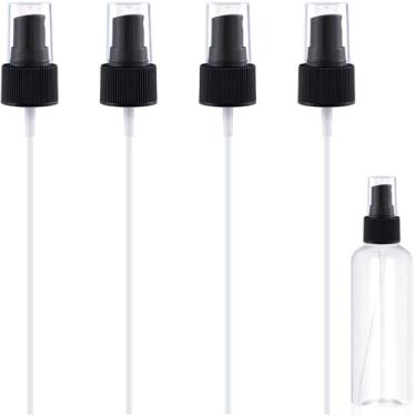 Imagem de Alpinleux 4 peças de tampa de frasco de spray, substituição de bicos de pulverizador, bomba de pulverizador de névoa fina de plástico para óleo essencial, soluções de limpeza (tamanho da tampa 24/410