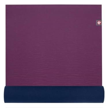 Imagem de Manduka Tapete de ioga eKOLite 71" - 4 mm | Borracha natural | Ecológico | Superfície texturizada macia | Sensação natural próxima à pele | 180 x 66 cm | Roxo açaí/azul meia-noite
