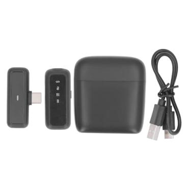 Imagem de Lavalier sem fio Microfone Tipo C Redução de ruído Mini clipe no microfone de lapela com caixa de carregamento para gravação de vídeo Streaming ao vivo VLOGGING ABS PLÁSTICO 115G