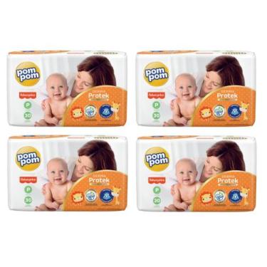 Imagem de Fralda Pompom Derma Protek  Jumbo Fisher-Price Jumbo  - Tam P (3 a 6kg