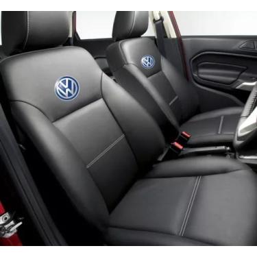 Imagem de Capa Banco Carro 100% Couro costurado Volkswagen: Gol g2 ate g8, voyag