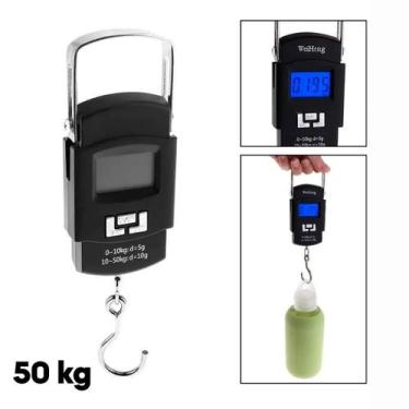 Imagem de Balança De Mão Digital Para Feira Peixe E Mala - Até 50Kg