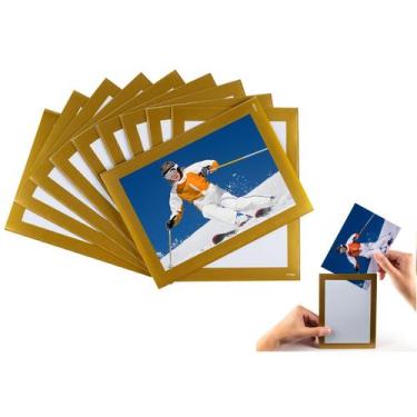 Imagem de Porta-retratos magnéticos STTMGN 4x6 (pacote com 10) Golden Border