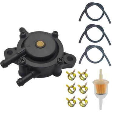 Imagem de Bomba de combustível com filtro e mangueira de óleo compatível com Kohler 17HP-25HP Briggs e Stratton John Deere Kawasaki Yamaha Golf Cart Lawn Mower Bomba de combustível 808492 808656.