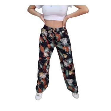 Imagem de Pacote de 3 calças femininas de algodão fino com designs variados - Li