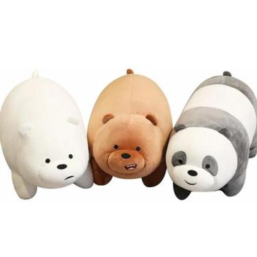 Imagem de Pacote de bichos de pelúcia com 3 ursos de 30 cm We Bare Bears Brown -