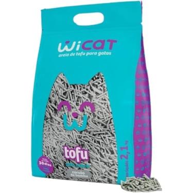 Imagem de Areia Higiênica Biodegradável Para Gatos Wicat Tofu Carvão De Bambu 2,1Kg