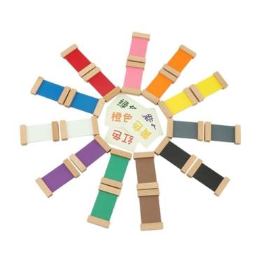 Imagem de menolana Brinquedos de madeira coloridos, brinquedo educativo para aprendizagem pré-escolar, arco-íris, distinção de cores, cognição de cores, correspondência