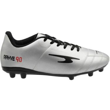 Imagem de Chuteira Campo Rayve 90 Vazada Trava Masculina, Prata, 36