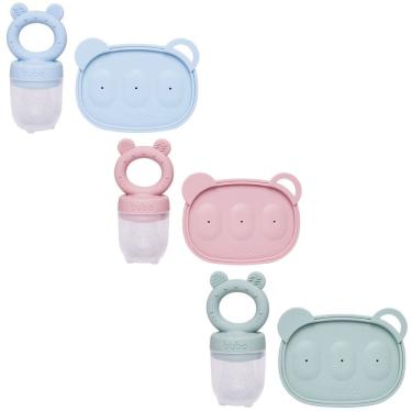 Imagem de Kit Porta Frutinhas e Picolé Silicone +6m Livre de BPA para Introdução Alimentar Buba
