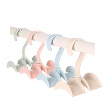 Imagem de Kit 10 Cabides Organizadores 360° Giratórios Multiuso para Bolsas, Bonés, Lenços, Cintos e Acessórios – Plástico ABS Resistente