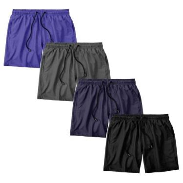 Imagem de Kit 4 Short Masculino Bermuda Praia Academia Treino Esporte - Trendixx