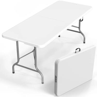 Imagem de Mesa Dobrável Portátil 8 Lugares Grande 1,80 x 70 Camping, Area Gourmet, Evento Ornamen...