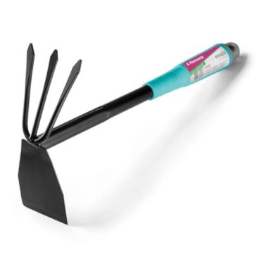 Imagem de Enxada Dupla para Jardim 18x33x7cm Ponta de Aço com Cabo Plástico - PR6907 - PINCÉIS ATLAS