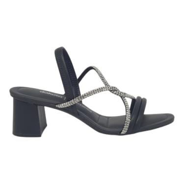 Imagem de Sandália Dakota Salto Bloco com Brilho Y7912 - Preto - 33