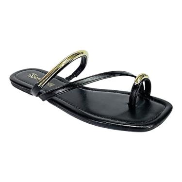 Imagem de Tamanco Santinelli Flat Dedo Casual 1552-072 Preto