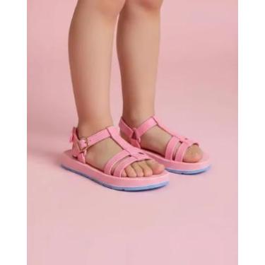 Imagem de Sandália Infantil Papete Feminina Rosa Fivela Macia - Weverton Shoes, 