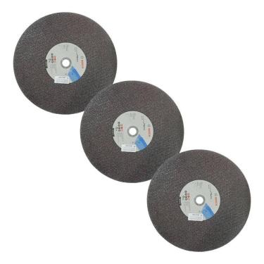 Imagem de 10X Kit 3 Disco Corte 14 Pol Ferro Para Policorte Bosch 2 T