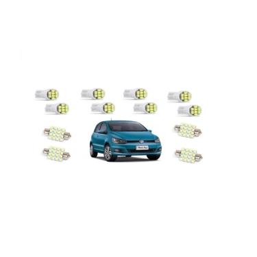 Imagem de Led Pingo E Torpedo Vw Fox 2g Farolete Placa Teto Ré Kit