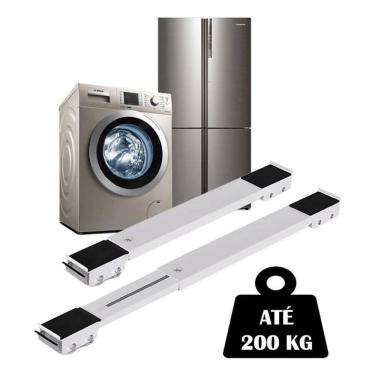 Imagem de Par Suporte Base Rodinha Carrinho Ajustável Móvel Universal