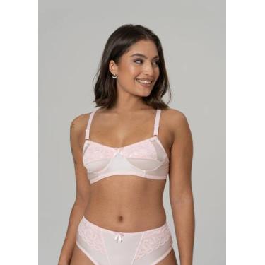 Imagem de Sutiã sem Bojo de Lycra e com Detalhe em Renda - Gimara, GG, Rosa bb